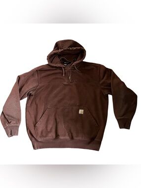 Carhartt Brown Zip-Front Rain Defender Hoodie